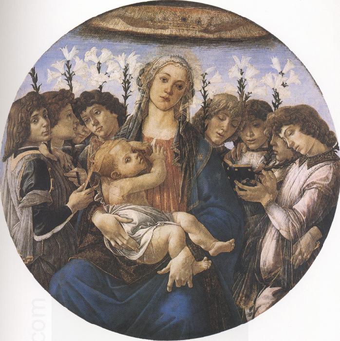 Sandro Botticelli Madonna and Child with eight Angels or Raczinskj Tondo (mk36) China oil painting art